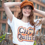 City Quitter Women's Slogan T Shirt, thumbnail 1 of 9