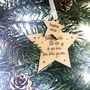 Babies First Christmas Wooden Star Christmas Decoration, thumbnail 5 of 5