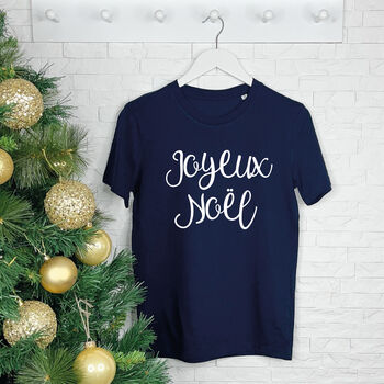 Joyeux Noel Womens Christmas T Shirt, 5 of 6