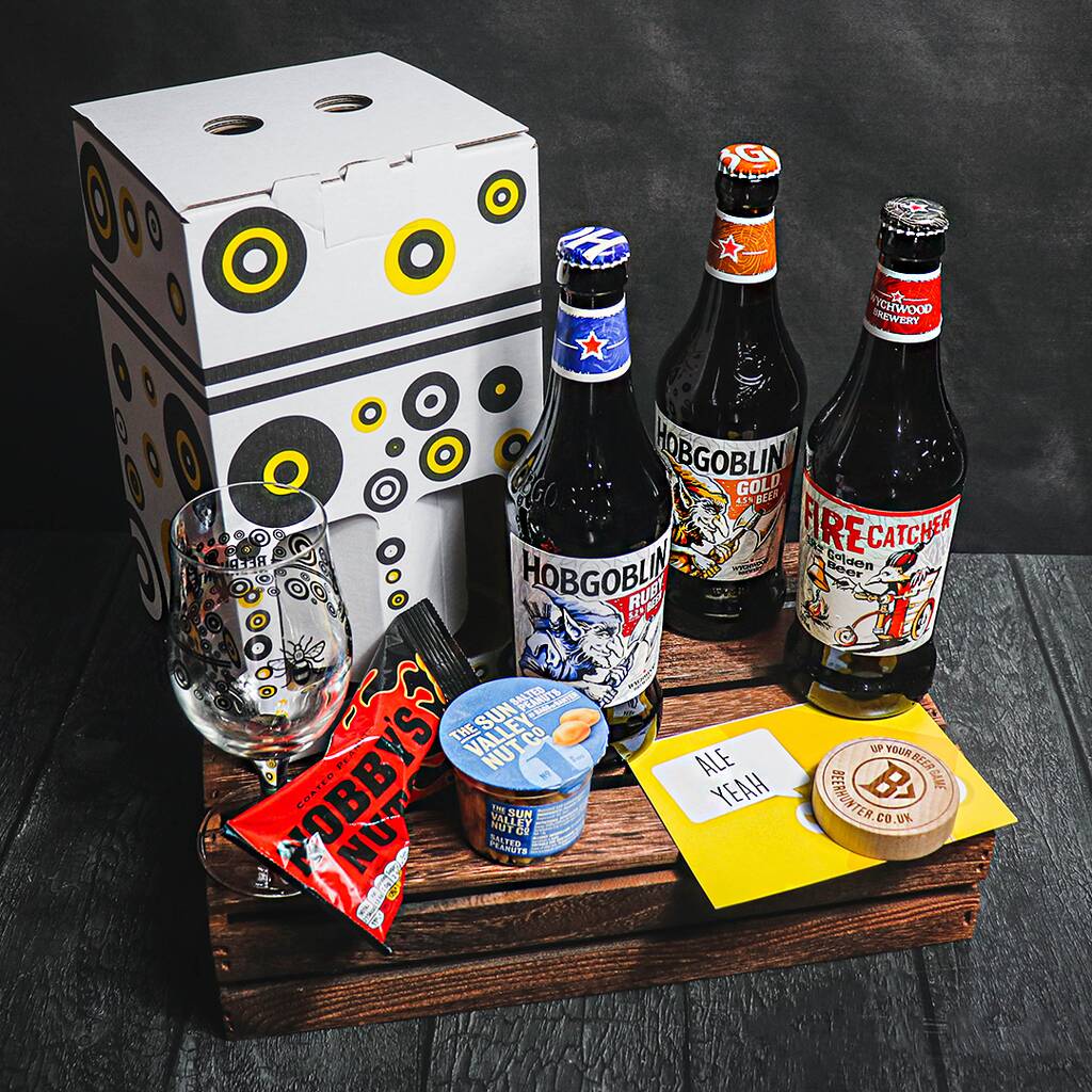 Real Ale Hobgoblin Beer Gift Set With Glass And Snacks By SpiritSmith