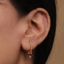 18 K Gold Plated Pink Crystal Earrings, thumbnail 2 of 11