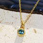 Blue Topaz Birthstone Rose Gold Plated Silver Necklace, thumbnail 5 of 10