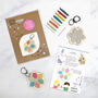 Make Your Own Flower Cross Stitch Keyring, thumbnail 1 of 6