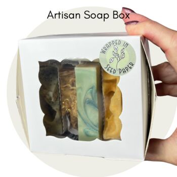 Gift Box Of 6x Luxury Handmade Soaps With Seed Paper, 7 of 9