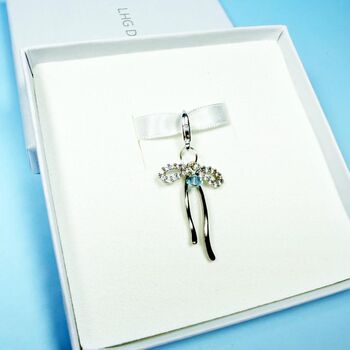 Something Blue Bow Bouquet Charm, 2 of 4