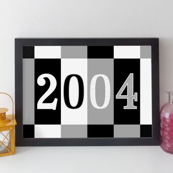 21st Birthday Print Or Card Personalised Gift 2004, 12 of 12