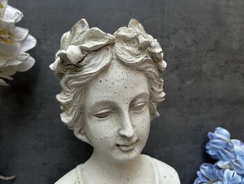 26cm Cream Vintage Style Ladies Bust Head Statue Decor, 9 of 11