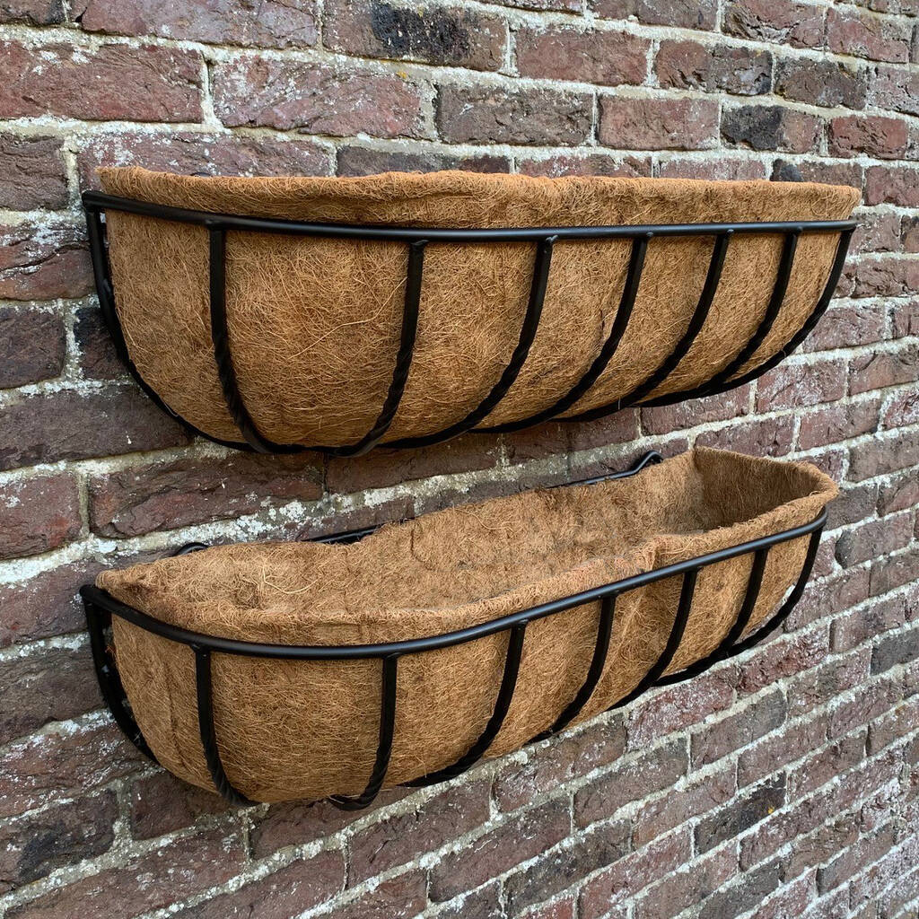 Pair Of Maiden Manger Hayrack Wall Planters 75cm By Garden Selections