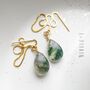Moss Agate Threader Earrings, thumbnail 6 of 12