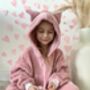 Pink Fox Infant Kids Junior Teen Snuggle/Blanket Hoodie, thumbnail 1 of 7