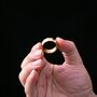 Customisable Gold Geometric Band Ring, M Ens 8 Mm Ring, thumbnail 5 of 9