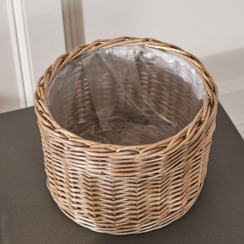 Round Woven Wicker Plant Pot, 4 of 8