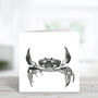 Hand Drawn Charming Crab Greeting Card, thumbnail 2 of 6
