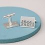 Personalised Cufflinks. Family Portrait Gift For Dad, thumbnail 8 of 10