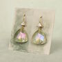 Champagne Yellow Art Deco Bridal Earrings, thumbnail 4 of 6