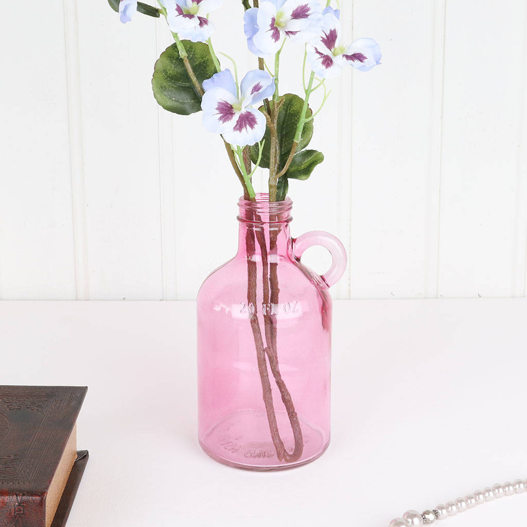 set of two rose bud vases pink by dibor