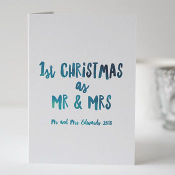 First Christmas As Mr And Mrs, Christmas Card, 3 of 4