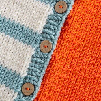 Toddler Colour Block Cardigan Easy Knitting Kit, 8 of 10