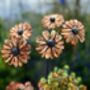 Set Of Three Or Five Copper Daisy Copper Garden Stakes, thumbnail 4 of 10