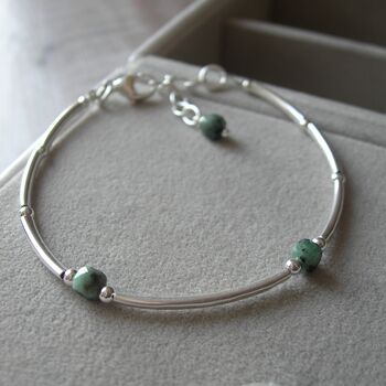 Emerald Gemstone Bracelet, 3 of 5