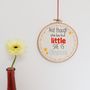Nursery Embroidery Wall Hanging 'She Be But Little', thumbnail 1 of 3