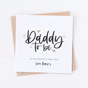 Daddy To Be Love Bump Hearts Card, 2 of 2