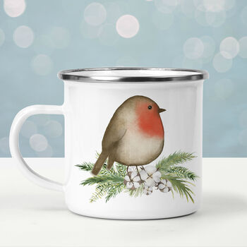 Red Robin Enamel Mug, 4 of 4