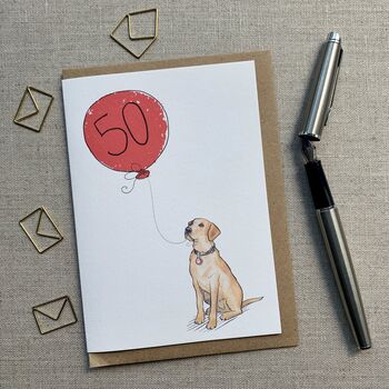 Personalised Labrador Birthday Card, 7 of 12