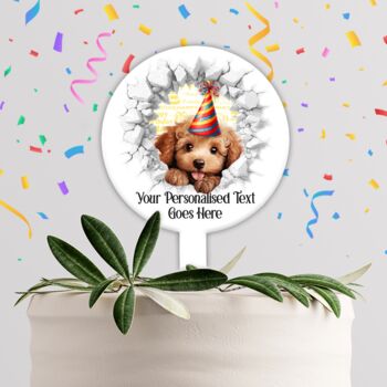 Personalised Poodle Birthday Break Through, 5 of 9