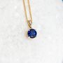 Personalised Solid 9ct Gold September Sapphire Birthstone Necklace, thumbnail 1 of 10