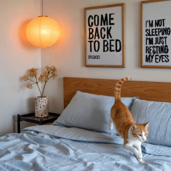 Come Back To Bed Please Bedroom Wall Art, 3 of 5