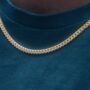 Gold Plated 4mm Miami Cuban Link 925 Sterling Silver Chain, thumbnail 4 of 12