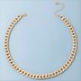 Gold Plated Faceted Curb Chain Necklace, thumbnail 7 of 8