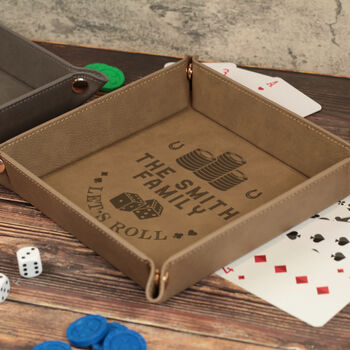 Let's Roll Dice Rolling Snap Up Table Top Gaming Tray, 2 of 5