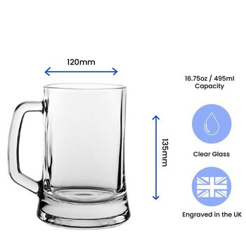 Engraved 50th Birthday Beer Tankard With Gift Box, 2 of 2