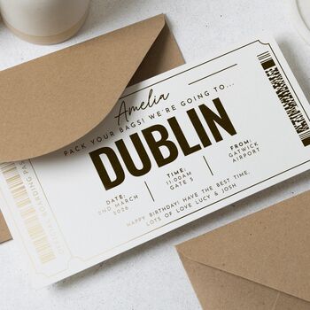 Personalised Surprise Trip Boarding Pass Gift Voucher, 4 of 9