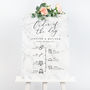 Monochrome Marble Wedding Order Of The Day Sign, thumbnail 1 of 1