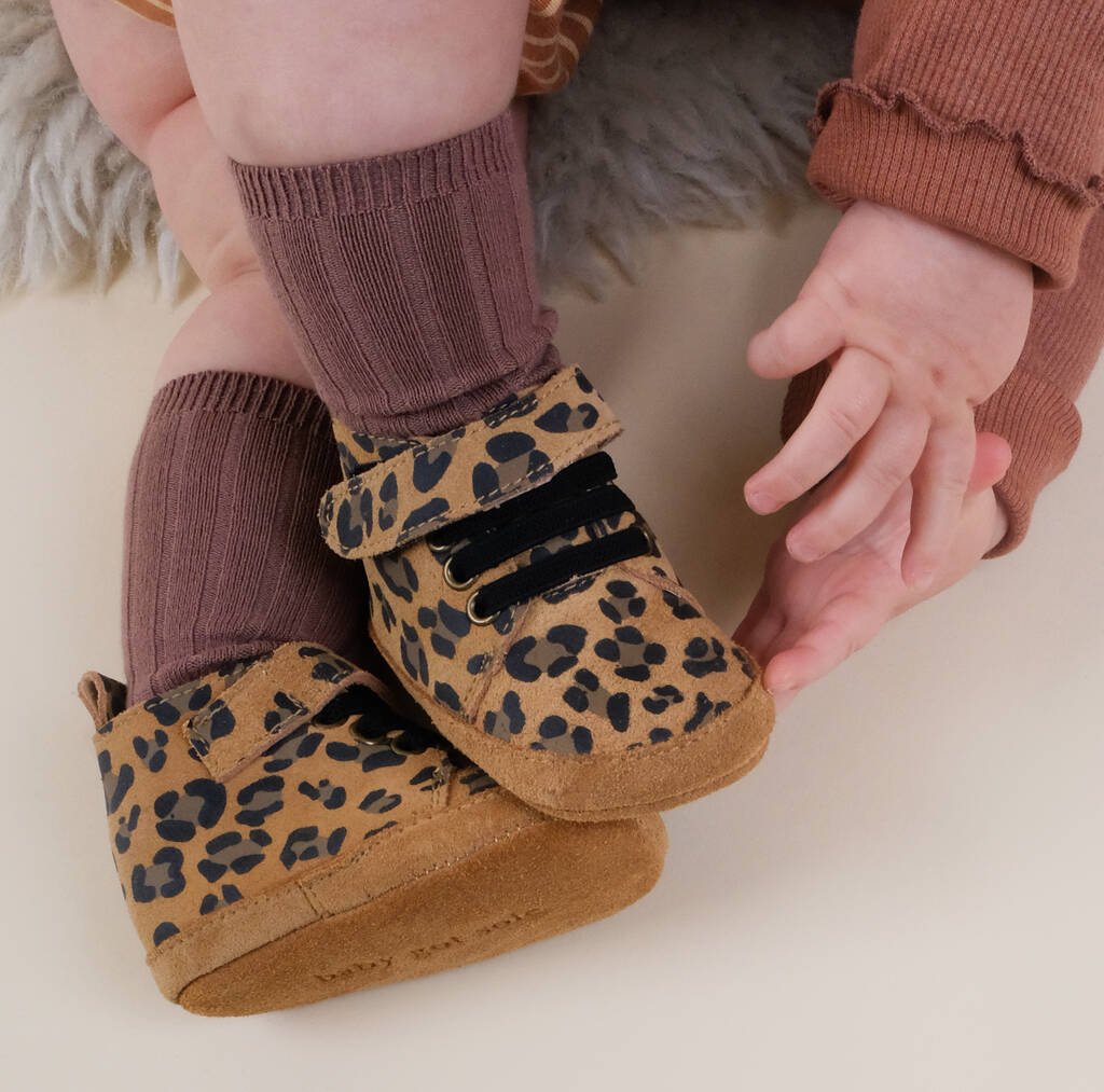 leopard print baby boots