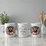 Personalised Jackapoo Summer Floral Dog Wreath Gift Keepsake Mug, thumbnail 2 of 2