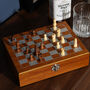 Personalised Chess And Hip Flask Trave Gift Set For Him Whiskey Present, thumbnail 4 of 6