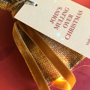 Personalised Triangle Mulled Wine Spice Bag, 6 of 7