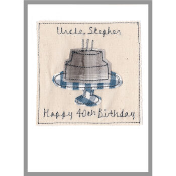 Personalised 50th Birthday Cake Card For Him, 8 of 12