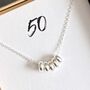 50th Birthday Necklace In Sterling Silver, thumbnail 1 of 7