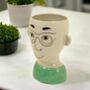 Ceramic Doodle Men's Face With Glasses Vase, thumbnail 1 of 4