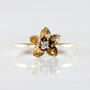 Diamond Cherry Blossom Ring Silver/Gold/Rose Gold, thumbnail 1 of 8