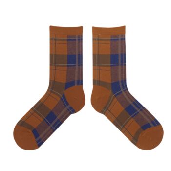 Plaid Print Mid Calf Length Socks, 4 of 4