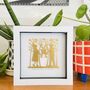 Framed Personalised 50th Golden Wedding Paper Cut Art, thumbnail 7 of 9