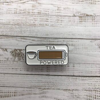 Tea Powered Enamel Pin Badge, 5 of 5