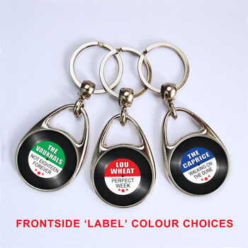 Personalised Silver Plated Vinyl Record Keyring, 5 of 7