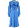 Eva Dress In Palace Blue Vintage 1940s Style, thumbnail 1 of 3